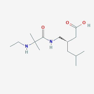 (3S)-3-{[2-(ethylamino)-2-methylpropanamido]methyl}-5-methylhexanoic acid
