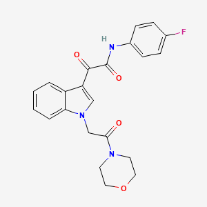 N-(4-fluorophenyl)-2-(1-(2-morpholino-2-oxoethyl)-1H-indol-3-yl)-2-oxoacetamide
