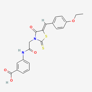 (Z)-3-(2-(5-(4-ethoxybenzylidene)-4-oxo-2-thioxothiazolidin-3-yl)acetamido)benzoic acid