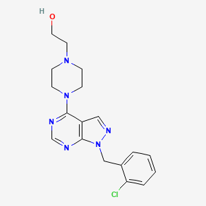 2-(4-(1-(2-chlorobenzyl)-1H-pyrazolo[3,4-d]pyrimidin-4-yl)piperazin-1-yl)ethanol