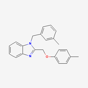 molecular formula C23H22N2O B2541858 1-(3-甲基苄基)-2-((对甲苯氧基)甲基)-1H-苯并[d]咪唑 CAS No. 537017-87-1