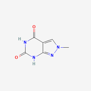 molecular formula C6H6N4O2 B2541859 2-Methyl-2H-pyrazolo[3,4-d]pyrimidine-4,6(5H,7H)-dione CAS No. 10505-25-6