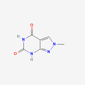 molecular formula C6H6N4O2 B2541859 2-Methyl-2H-pyrazolo[3,4-d]pyrimidin-4,6(5H,7H)-dion CAS No. 10505-25-6