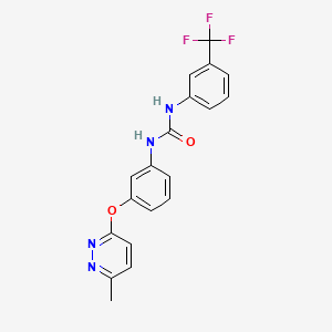 molecular formula C19H15F3N4O2 B2541863 1-(3-((6-甲基吡哒嗪-3-基)氧基)苯基)-3-(3-(三氟甲基)苯基)脲 CAS No. 1207024-56-3