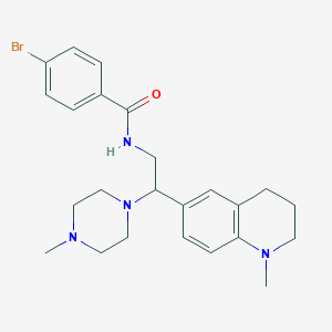 molecular formula C24H31BrN4O B2541867 4-bromo-N-(2-(1-methyl-1,2,3,4-tetrahydroquinolin-6-yl)-2-(4-methylpiperazin-1-yl)ethyl)benzamide CAS No. 921922-90-9