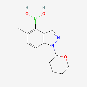 molecular formula C13H17BN2O3 B2541870 [5-Méthyl-1-(oxan-2-yl)-1H-indazol-4-yl]acide boronique CAS No. 2022976-34-5