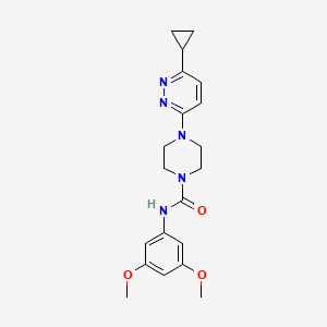 molecular formula C20H25N5O3 B2541875 4-(6-cyclopropylpyridazin-3-yl)-N-(3,5-dimethoxyphenyl)piperazine-1-carboxamide CAS No. 2034362-68-8