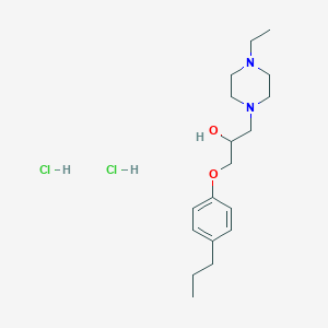 molecular formula C18H32Cl2N2O2 B2541876 1-(4-ethylpiperazin-1-yl)-3-(4-propylphenoxy)propan-2-ol Dihydrochloride CAS No. 473268-59-6