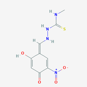 1-[[(E)-(2-hydroxy-5-nitro-4-oxocyclohexa-2,5-dien-1-ylidene)methyl]amino]-3-methylthiourea