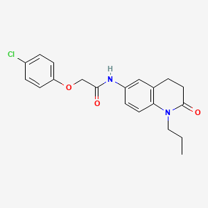 molecular formula C20H21ClN2O3 B2541883 2-(4-氯苯氧基)-N-(2-氧代-1-丙基-1,2,3,4-四氢喹啉-6-基)乙酰胺 CAS No. 950464-07-0