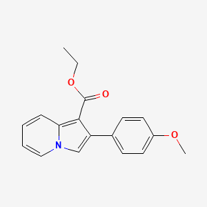 Ethyl 2-(4-methoxyphenyl)-1-indolizinecarboxylate