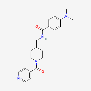 4-(dimethylamino)-N-((1-isonicotinoylpiperidin-4-yl)methyl)benzamide