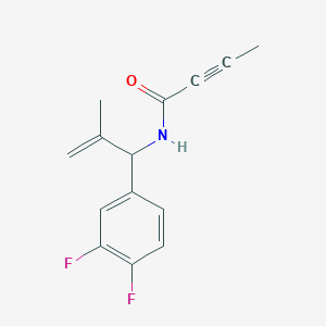 N-[1-(3,4-Difluorophenyl)-2-methylprop-2-enyl]but-2-ynamide