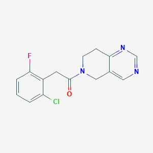 molecular formula C15H13ClFN3O B2541904 2-(2-氯-6-氟苯基)-1-(7,8-二氢吡啶并[4,3-d]嘧啶-6(5H)-基)乙酮 CAS No. 1797894-55-3