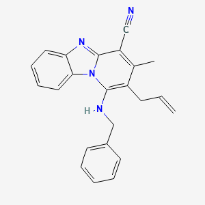 1-(Benzylamino)-3-methyl-2-(prop-2-en-1-yl)pyrido[1,2-a]benzimidazole-4-carbonitrile