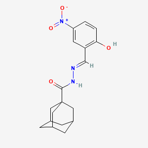 (3r,5r,7r,E)-N'-(2-hydroxy-5-nitrobenzylidene)adamantane-1-carbohydrazide