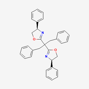 molecular formula C33H30N2O2 B2541933 (4R,4'R)-2,2'-(1,3-Diphenylpropane-2,2-diyl)bis(4-phenyl-4,5-dihydrooxazole) CAS No. 1246401-50-2