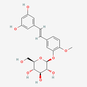 molecular formula C21H24O9 B2541939 Rhapontigenine 3'-O-glucoside 