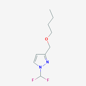 molecular formula C9H14F2N2O B2541940 3-(butoxymethyl)-1-(difluoromethyl)-1H-pyrazole CAS No. 1855949-79-9