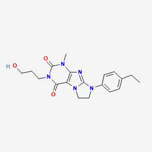 6-(4-Ethylphenyl)-2-(3-hydroxypropyl)-4-methyl-7,8-dihydropurino[7,8-a]imidazole-1,3-dione