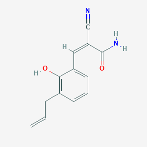 molecular formula C13H12N2O2 B2541946 (Z)-3-(3-烯丙基-2-羟基苯基)-2-氰基丙烯酰胺 CAS No. 461680-12-6