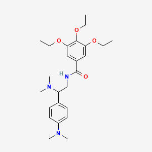 molecular formula C25H37N3O4 B2541947 N-[2-(dimethylamino)-2-[4-(dimethylamino)phenyl]ethyl]-3,4,5-triethoxybenzamide CAS No. 946345-11-5