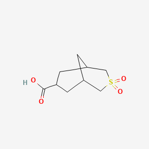 molecular formula C9H14O4S B2541952 3,3-Dioxo-3lambda6-thiabicyclo[3.3.1]nonane-7-carboxylic acid CAS No. 2460756-90-3