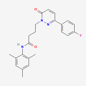 molecular formula C23H24FN3O2 B2541955 4-(3-(4-fluorophenyl)-6-oxopyridazin-1(6H)-yl)-N-mesitylbutanamide CAS No. 946321-48-8