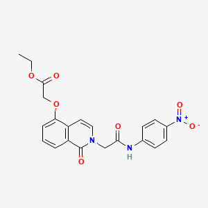 Ethyl 2-[2-[2-(4-nitroanilino)-2-oxoethyl]-1-oxoisoquinolin-5-yl]oxyacetate