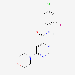 molecular formula C15H14ClFN4O2 B2541959 N-(4-chloro-2-fluorophenyl)-6-morpholinopyrimidine-4-carboxamide CAS No. 1903712-40-2