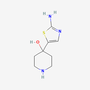 molecular formula C8H13N3OS B2541965 4-(2-Amino-1,3-thiazol-5-yl)pipéridin-4-ol CAS No. 1566448-06-3