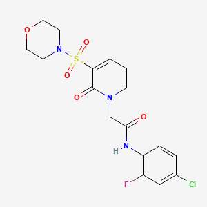 molecular formula C17H17ClFN3O5S B2541968 N-(4-氯-2-氟苯基)-2-(3-(吗啉磺酰基)-2-氧代吡啶-1(2H)-基)乙酰胺 CAS No. 1251563-25-3