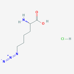 molecular formula C6H13ClN4O2 B2541969 (S)-2-Amino-6-azidohexanoic acid hydrochloride CAS No. 1454334-76-9; 159610-92-1