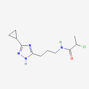 2-Chloro-N-[3-(3-cyclopropyl-1H-1,2,4-triazol-5-yl)propyl]propanamide
