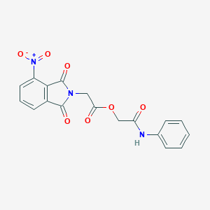 molecular formula C18H13N3O7 B254199 (2-Anilino-2-oxoethyl) 2-(4-nitro-1,3-dioxoisoindol-2-yl)acetate 