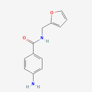 molecular formula C12H12N2O2 B2541998 4-amino-N-(furan-2-ylmethyl)benzamide CAS No. 680185-86-8