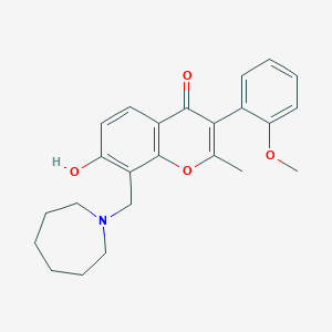 8-(azepan-1-ylmethyl)-7-hydroxy-3-(2-methoxyphenyl)-2-methyl-4H-chromen-4-one