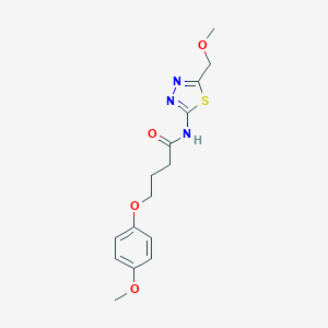 molecular formula C15H19N3O4S B254200 N-[5-(methoxymethyl)-1,3,4-thiadiazol-2-yl]-4-(4-methoxyphenoxy)butanamide 