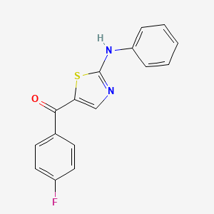 molecular formula C16H11FN2OS B2542003 (2-Anilino-1,3-thiazol-5-yl)(4-fluorophenyl)methanone CAS No. 343376-29-4