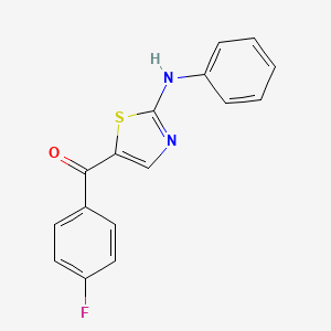 molecular formula C16H11FN2OS B2542003 (2-Anilino-1,3-thiazol-5-yl)(4-fluorophenyl)methanon CAS No. 343376-29-4