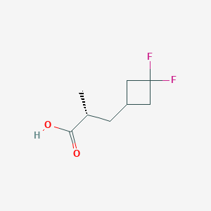 molecular formula C8H12F2O2 B2542004 (2R)-3-(3,3-Difluorocyclobutyl)-2-methylpropanoic acid CAS No. 2248174-15-2