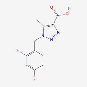 molecular formula C11H9F2N3O2 B2542007 1-[(2,4-difluorophenyl)methyl]-5-methyl-1H-1,2,3-triazole-4-carboxylic acid CAS No. 1351847-63-6