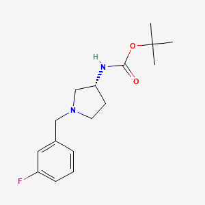 molecular formula C16H23FN2O2 B2542009 (R)-叔丁基1-(3-氟苄基)吡咯烷-3-基氨基甲酸酯 CAS No. 876162-15-1