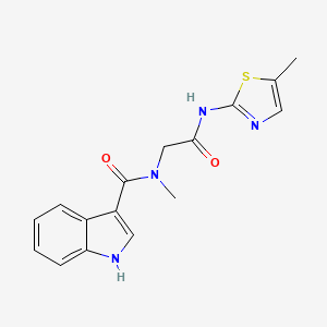 N-methyl-N-(2-((5-methylthiazol-2-yl)amino)-2-oxoethyl)-1H-indole-3-carboxamide
