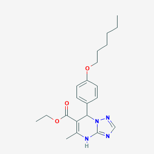 molecular formula C21H28N4O3 B254203 Ethyl 7-[4-(hexyloxy)phenyl]-5-methyl-4,7-dihydro[1,2,4]triazolo[1,5-a]pyrimidine-6-carboxylate 