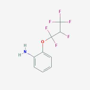molecular formula C9H7F6NO B2542035 2-(1,1,2,3,3,3-Hexafluoropropoxy)aniline CAS No. 41242-02-8