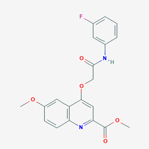 Methyl 4-(2-((3-fluorophenyl)amino)-2-oxoethoxy)-6-methoxyquinoline-2-carboxylate