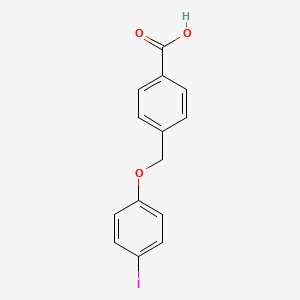 molecular formula C14H11IO3 B2542039 4-[(4-碘苯氧基)甲基]苯甲酸 CAS No. 438531-38-5