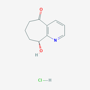 molecular formula C10H12ClNO2 B2542041 (R)-9-Hydroxy-6,7,8,9-tetrahydro-5H-cyclohepta[b]pyridin-5-one hydrochloride CAS No. 1397526-22-5