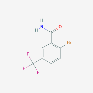 molecular formula C8H5BrF3NO B2542044 2-Bromo-5-(trifluoromethyl)benzamide CAS No. 1369843-84-4
